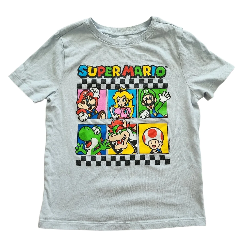 Old Navy Super Mario Bros Blue Graphic T-Shirt - Size 5T